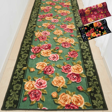 廊下敷きマット「エレガントローズ」