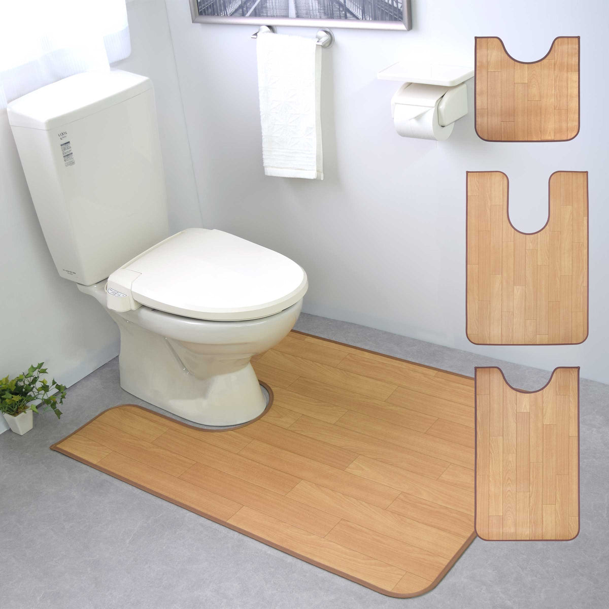 拭けるマット「サクラブラウン」トイレマット – San-Luna