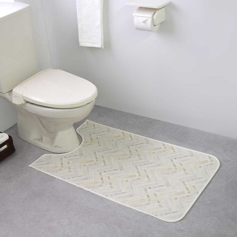 拭けるマット「モザイクタイル」トイレマット