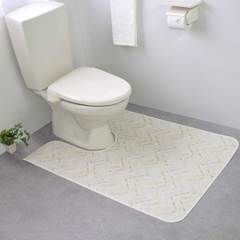 拭けるマット「モザイクタイル」トイレマット