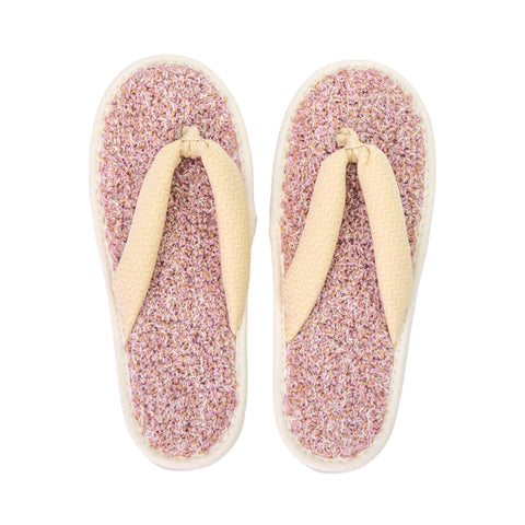 和紙糸からつくられた鼻緒スリッパ「おぼろ」